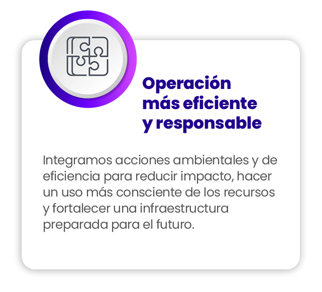 Operación más eficiente y responsable
