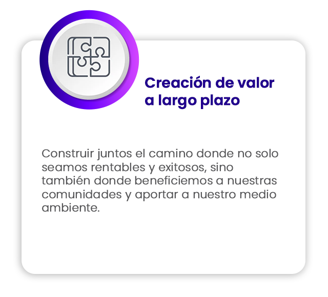 Creación de valor a largo plazo